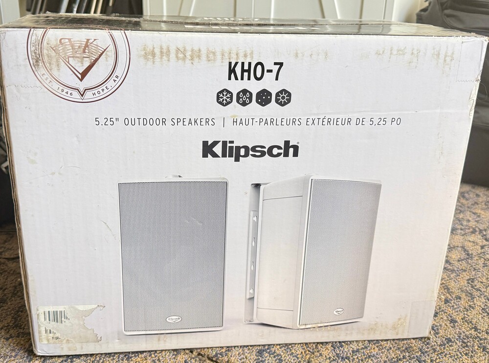 Klipsch KHO-7 5.25 inch White Outdoor Speakers Weatherproof